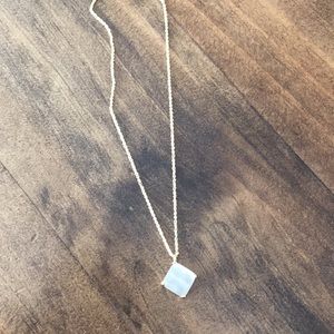 Kendra Scott Gold Necklace with Grey stone